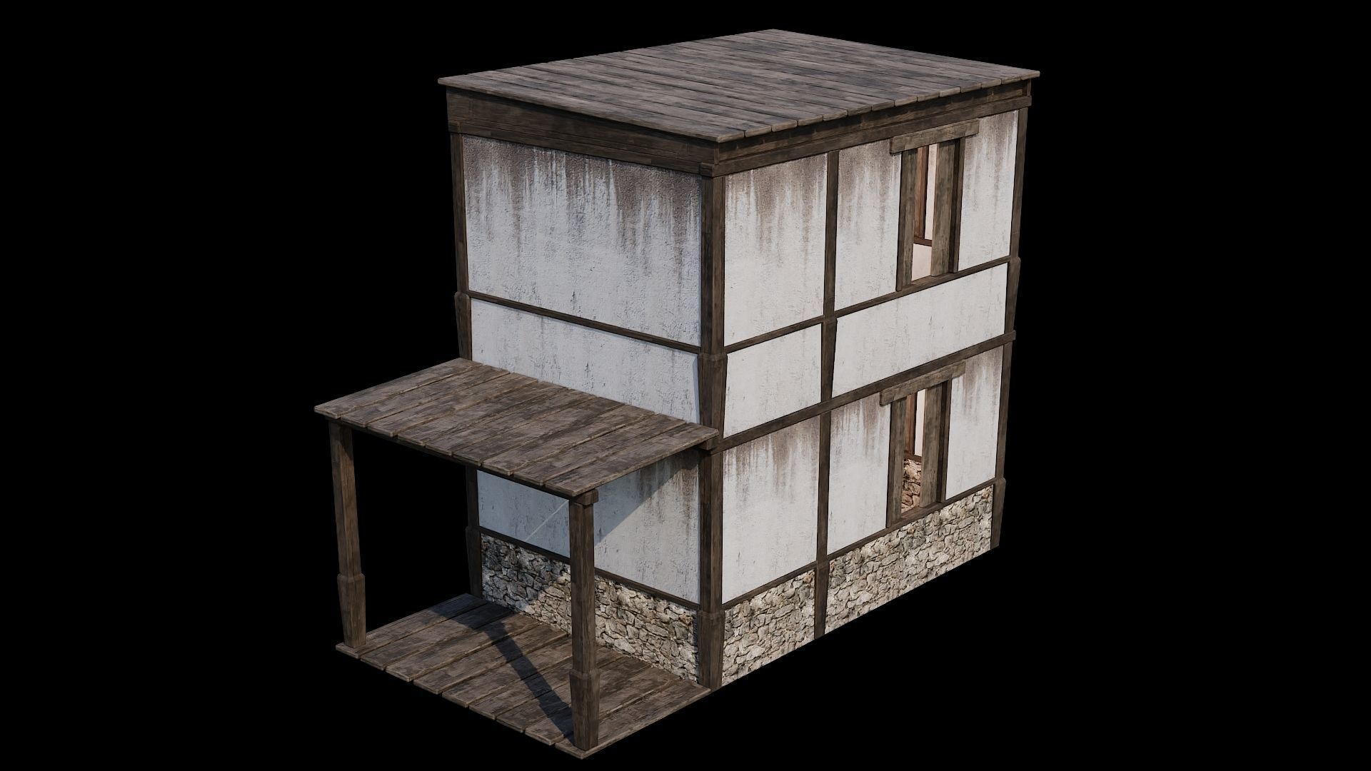 Medieval Houses Pack 81-82-83-84-85 - 4K Textures Game Ready Low-poly 3D model_15