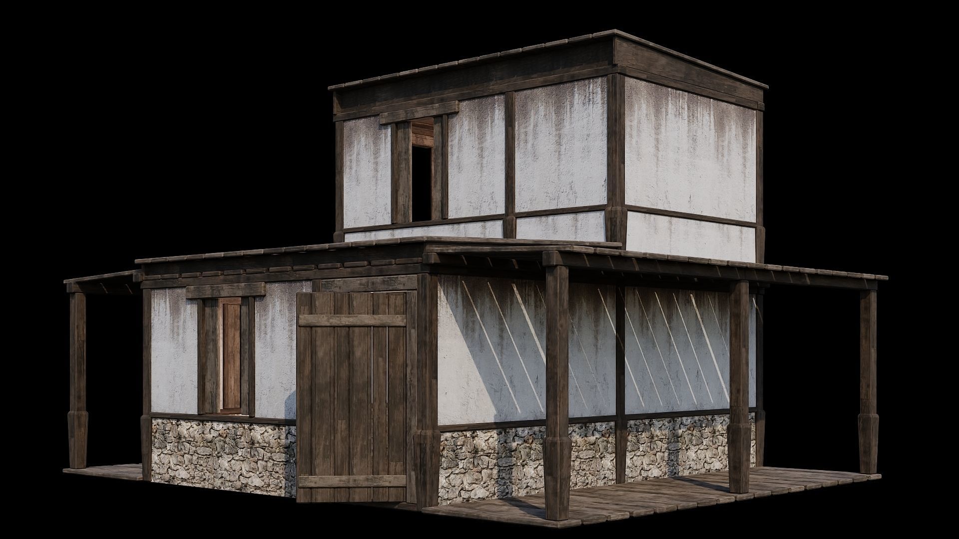 Medieval Houses Pack 81-82-83-84-85 - 4K Textures Game Ready Low-poly 3D model_39