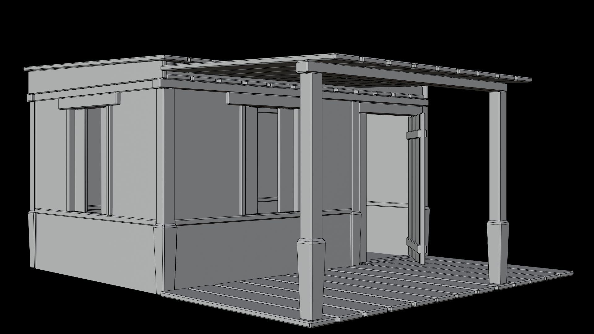 Medieval Houses Pack 81-82-83-84-85 - 4K Textures Game Ready Low-poly 3D model_8