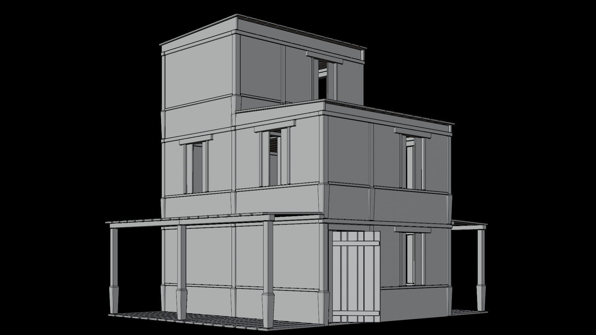 Medieval Houses Pack 81-82-83-84-85 - 4K Textures Game Ready Low-poly 3D model_26