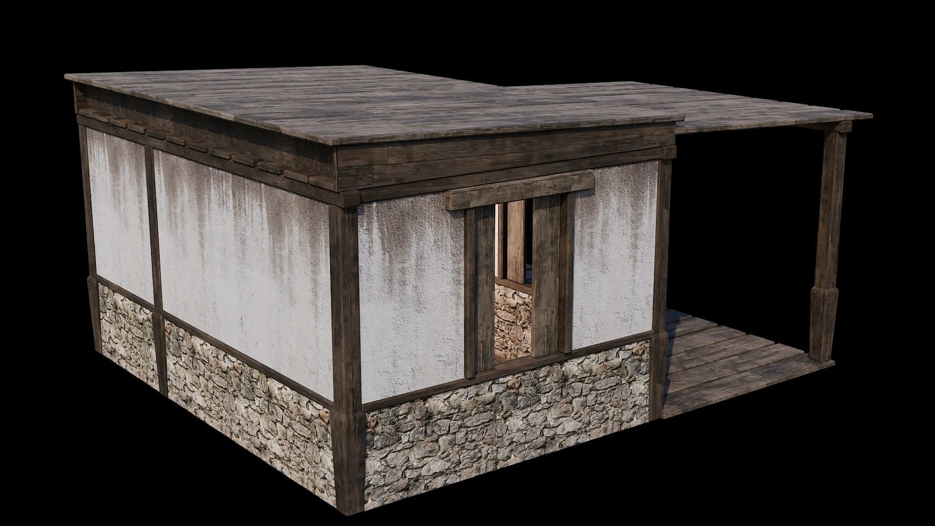 Medieval Houses Pack 81-82-83-84-85 - 4K Textures Game Ready Low-poly 3D model_6