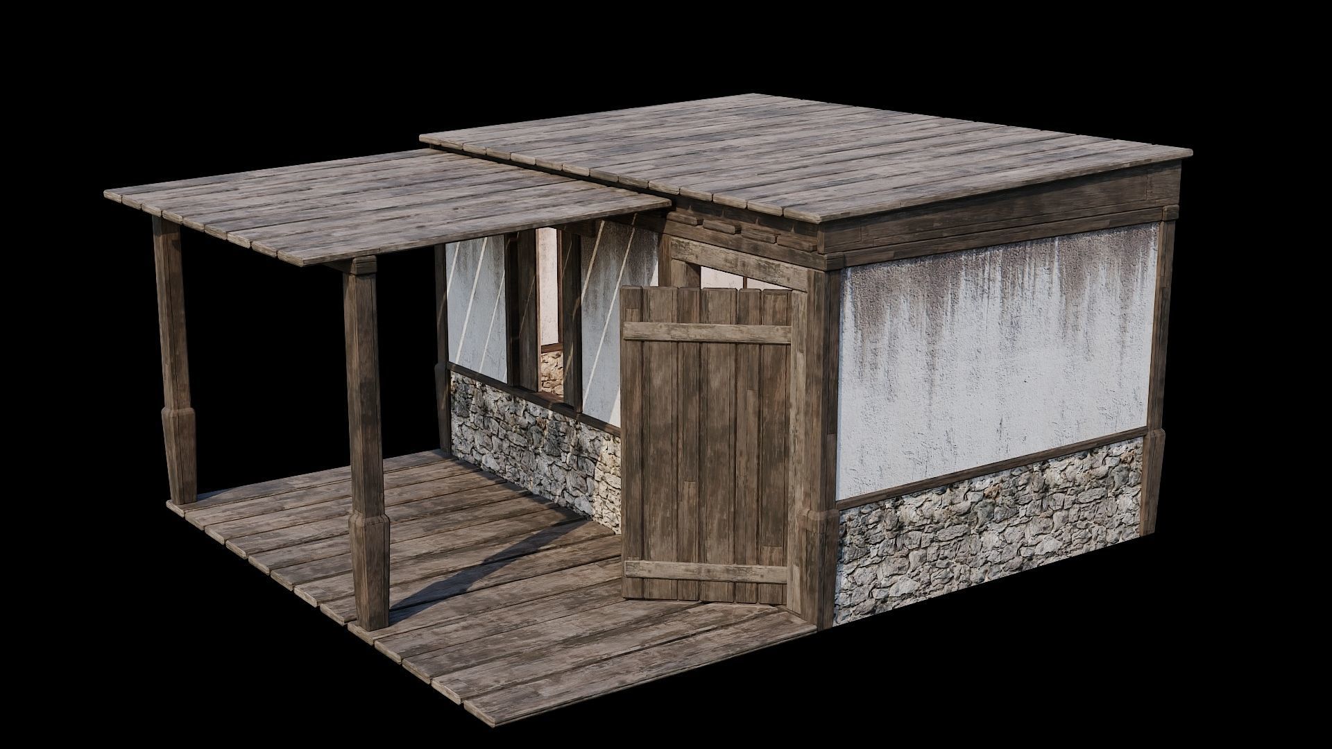 Medieval Houses Pack 81-82-83-84-85 - 4K Textures Game Ready Low-poly 3D model_5