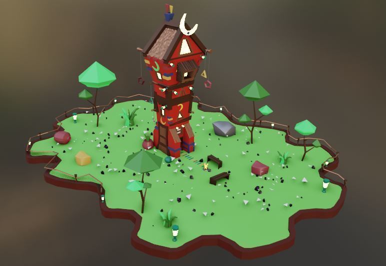 old house - Vol 01 Low-poly 3D model_4