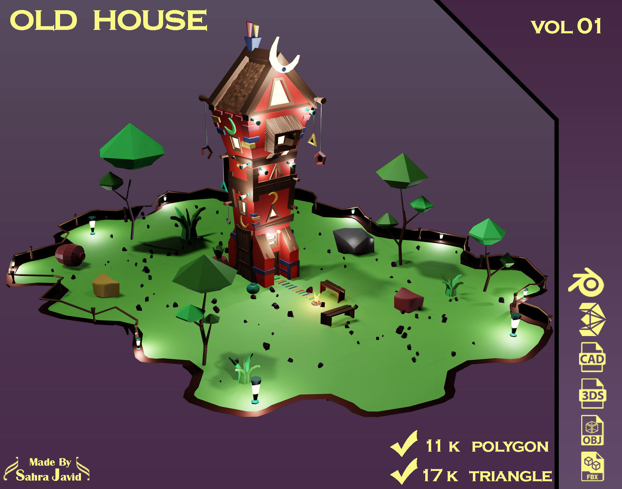 old house - Vol 01 Low-poly 3D model_2