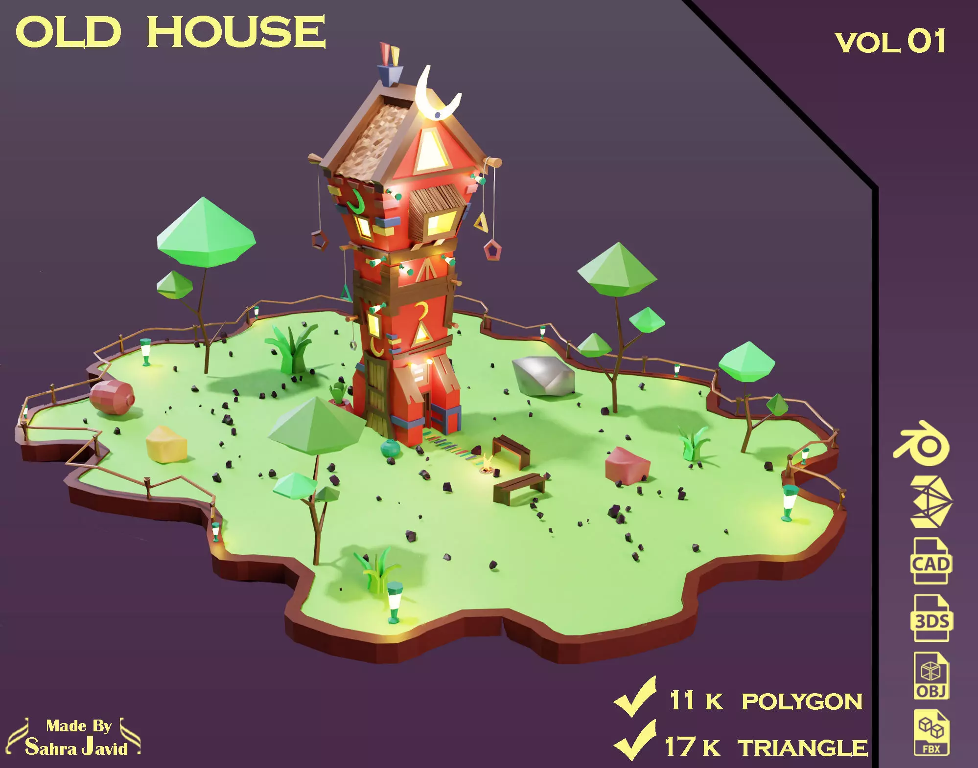 old house - Vol 01 Low-poly 3D model_0
