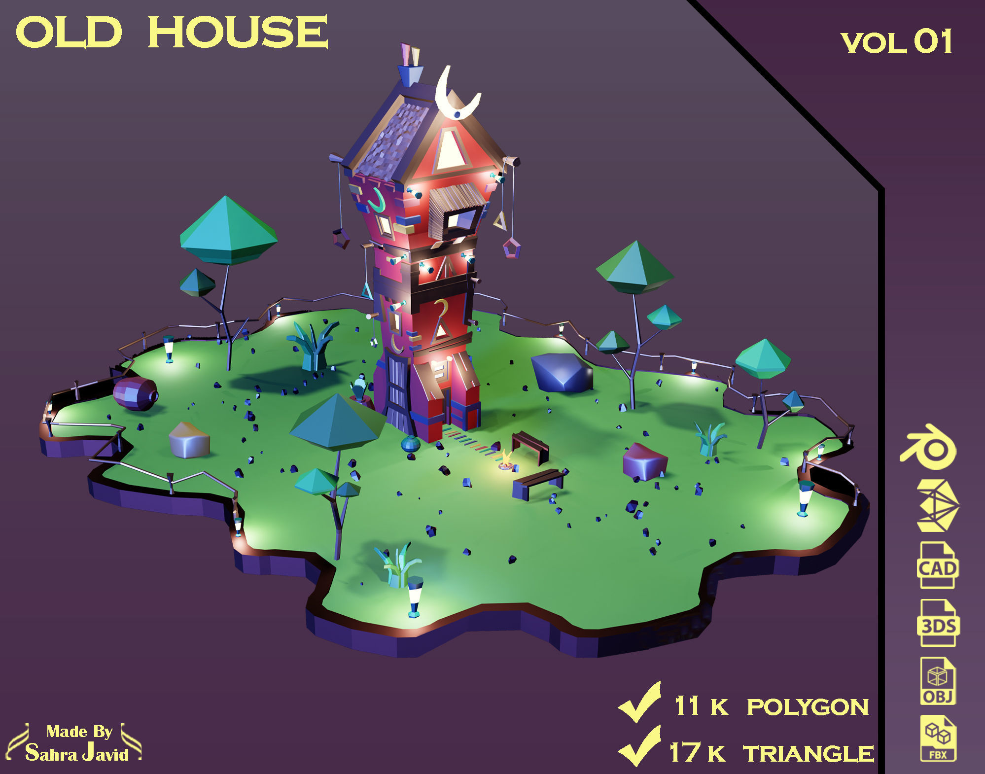 old house - Vol 01 Low-poly 3D model_3