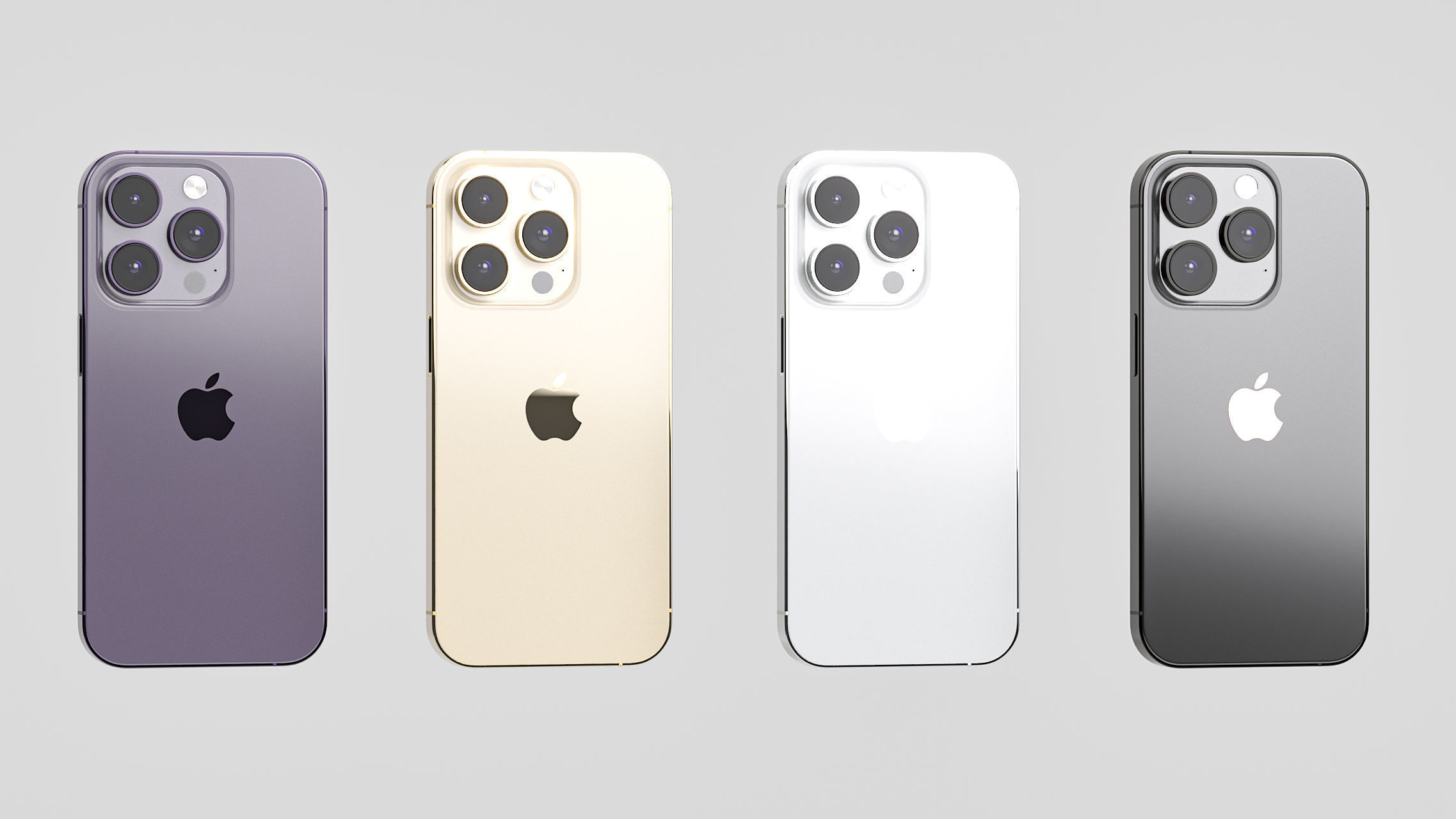 Apple iPhone 14 Pro cell phone 3D model_43