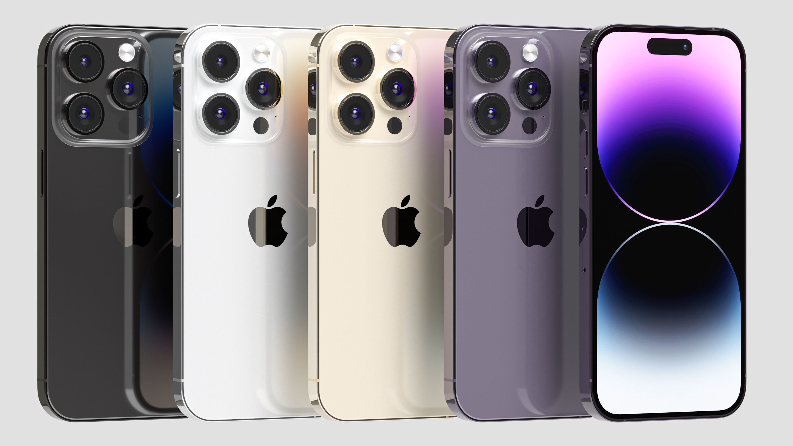 Apple iPhone 14 Pro cell phone 3D model_1