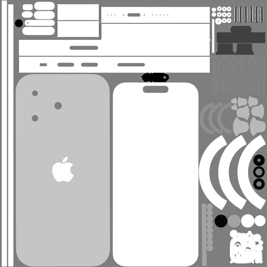 Apple iPhone 14 Pro cell phone 3D model_25