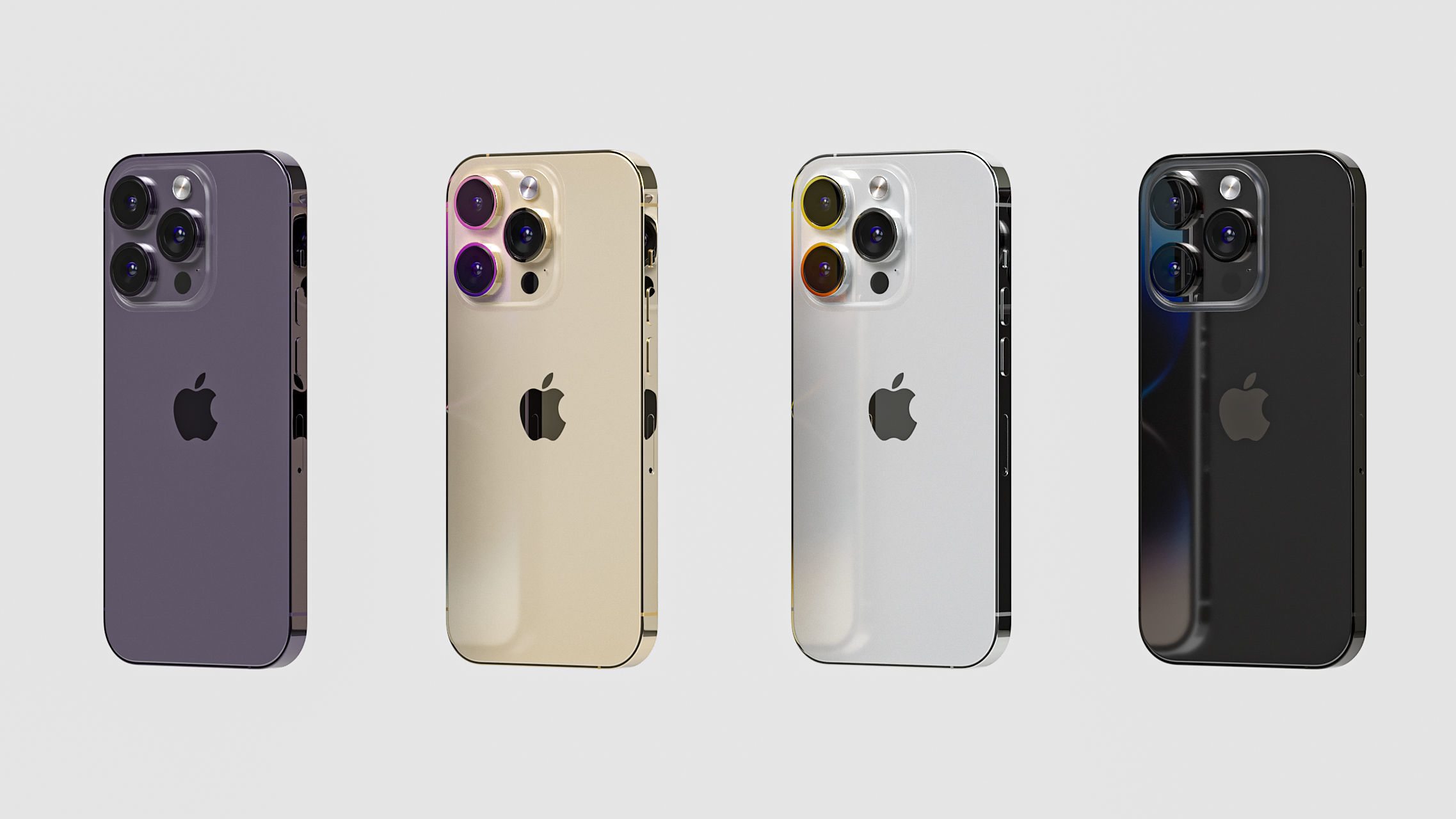 Apple iPhone 14 Pro cell phone 3D model_40