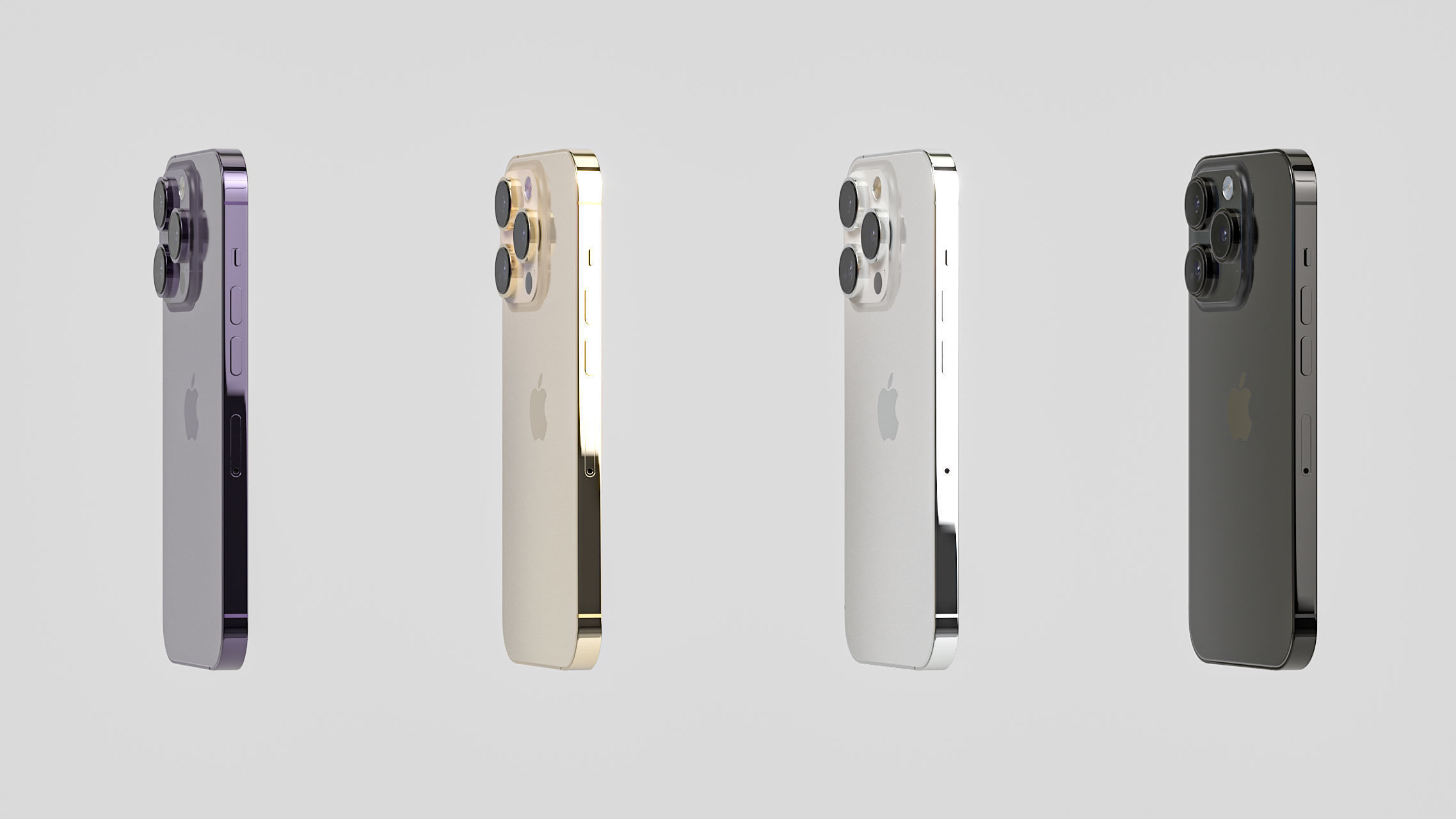Apple iPhone 14 Pro cell phone 3D model_38
