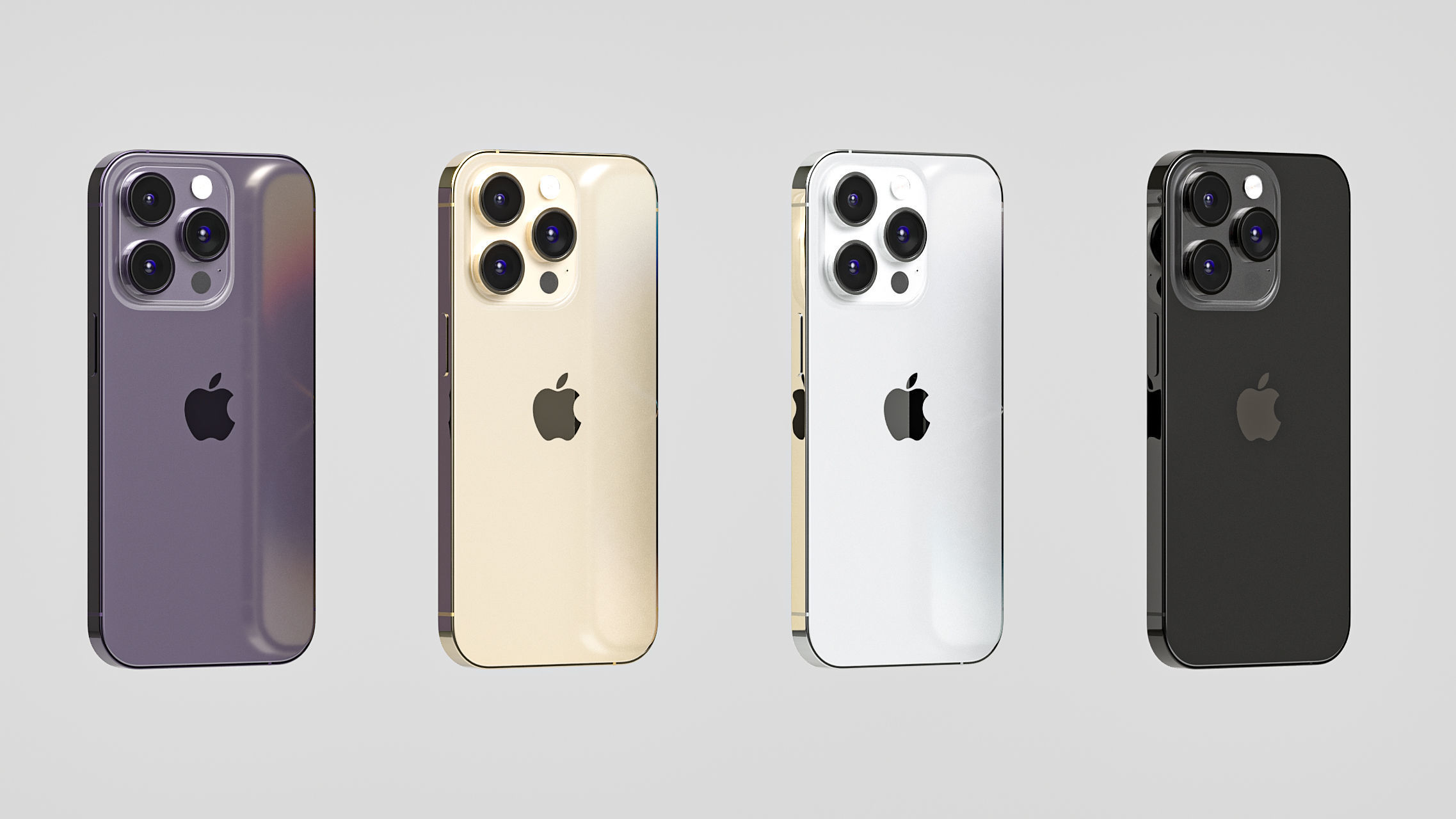 Apple iPhone 14 Pro cell phone 3D model_44