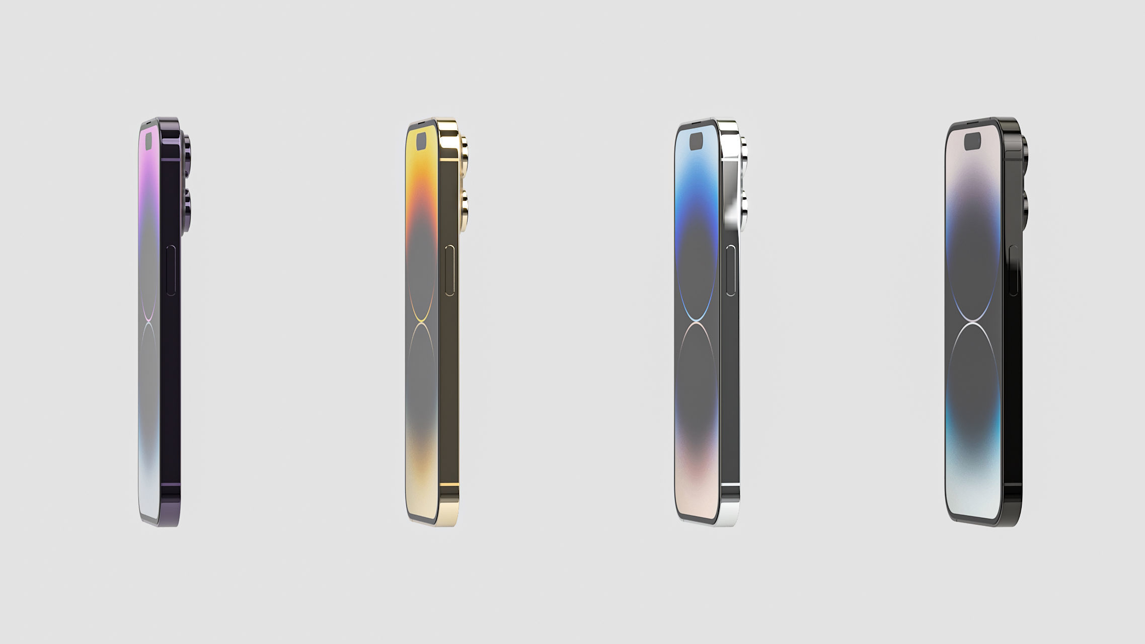 Apple iPhone 14 Pro cell phone 3D model_48