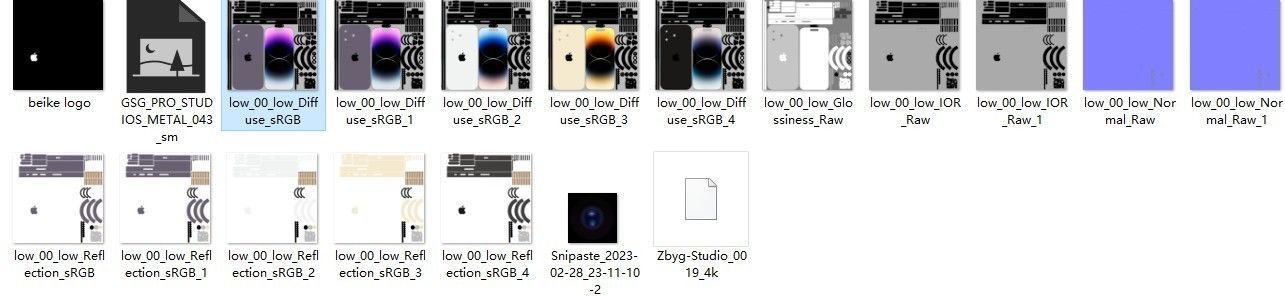 Apple iPhone 14 Pro cell phone 3D model_23