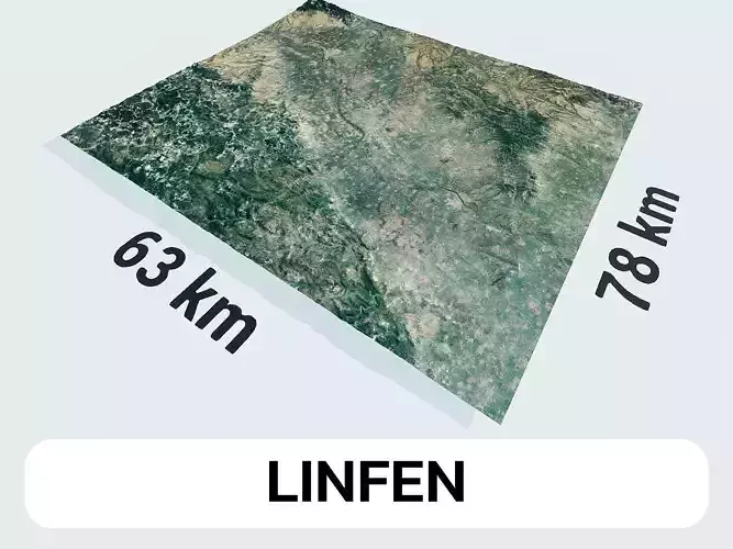 Linfen China City Landscape 3D Model