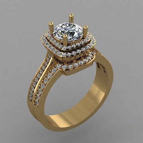 dual diamond ring 3D print model