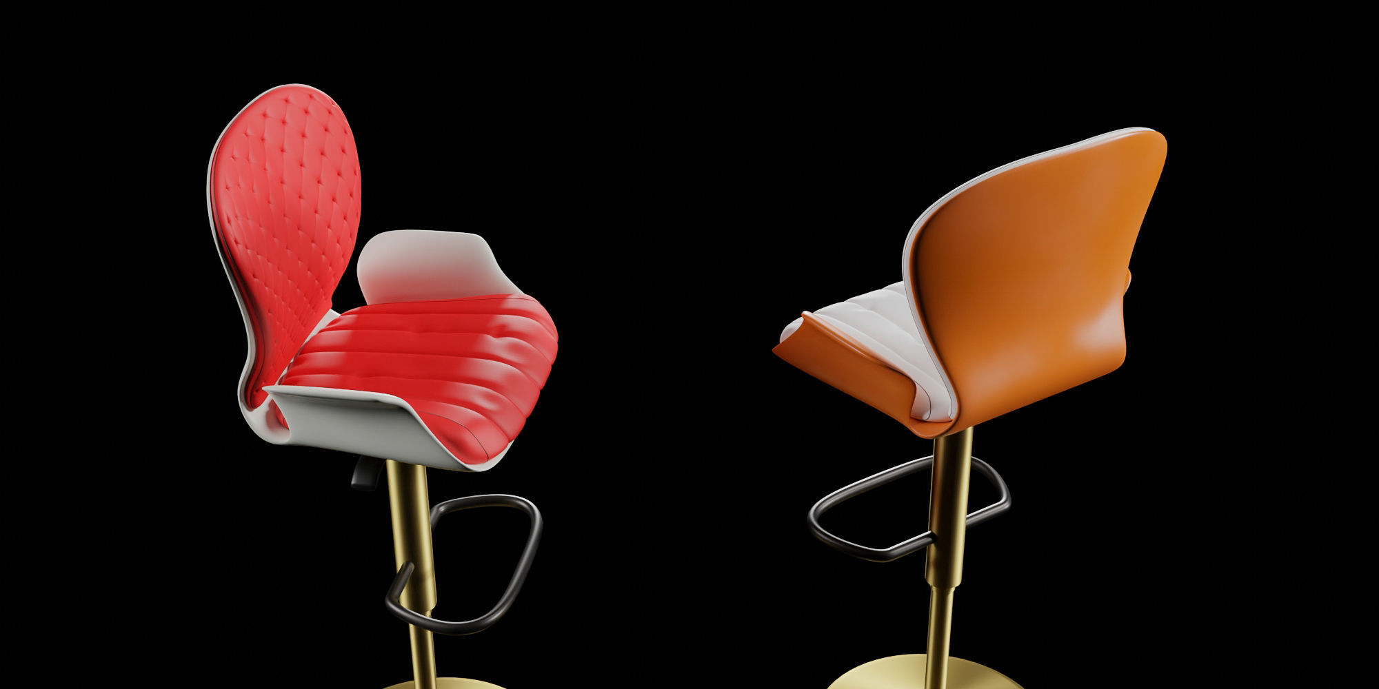 Lux bar chair 3D model_2