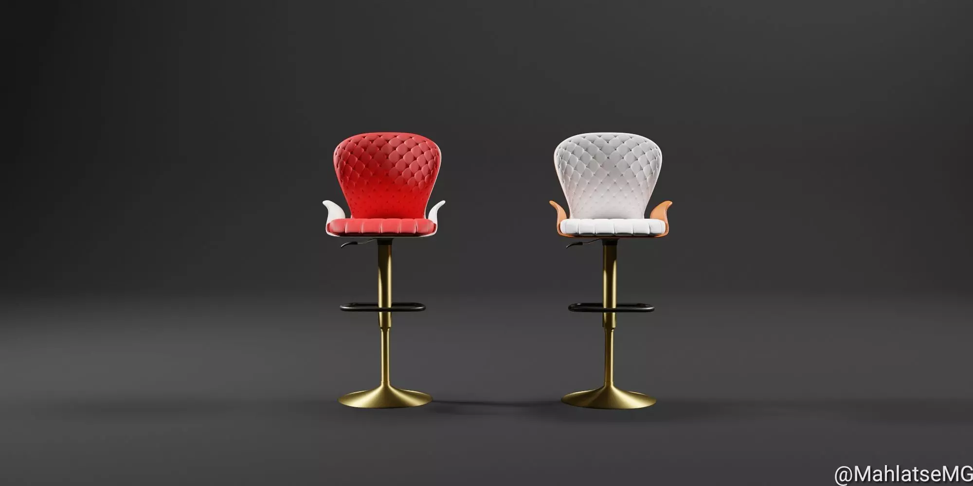 Lux bar chair 3D model_0