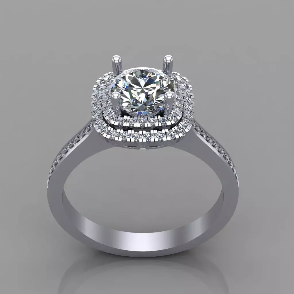 Wedding diamond ring Free 3D print model_0
