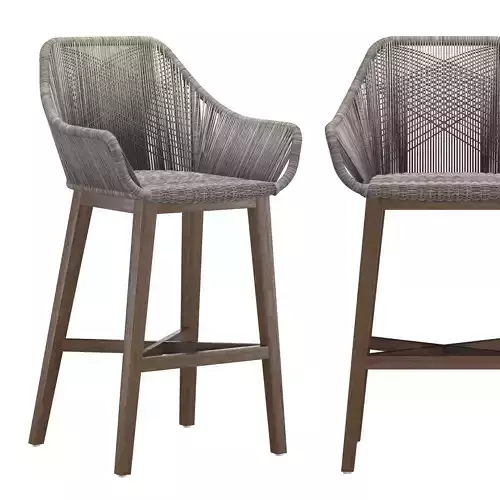 INIZIA WOVEN RATTAN  BAR STOOL 3D model