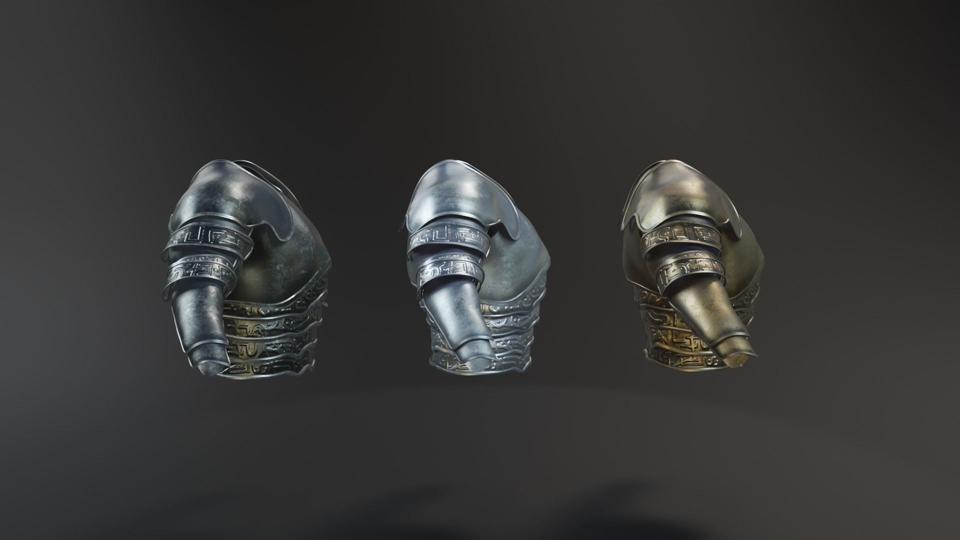 low poly battle armor  Low-poly 3D model_12