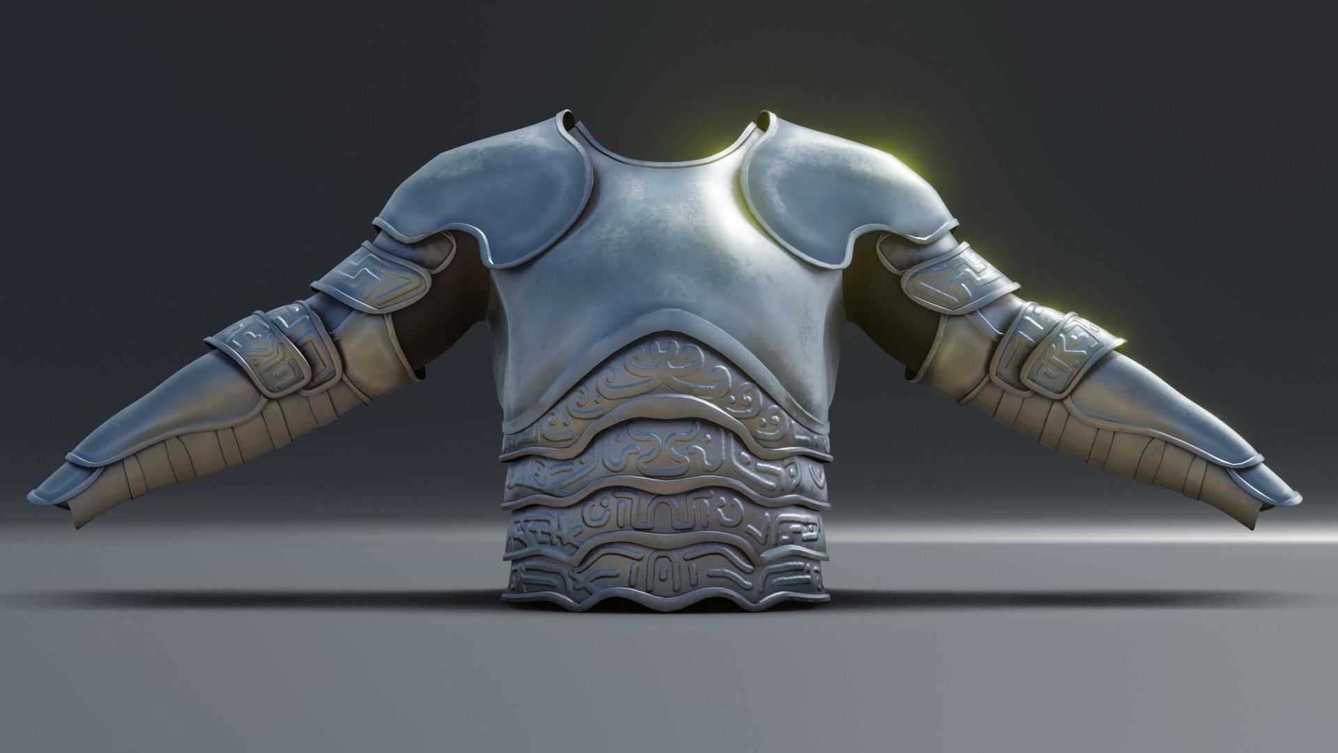 low poly battle armor  Low-poly 3D model_6