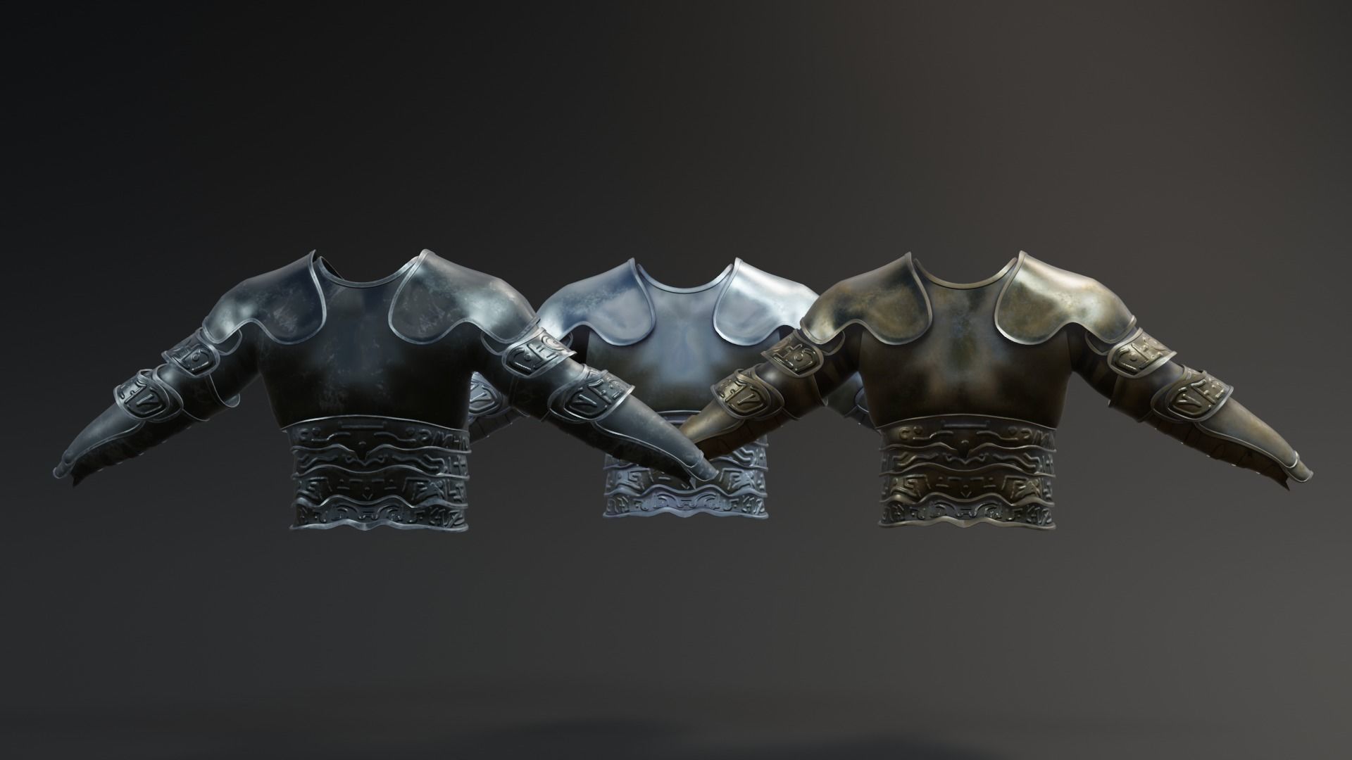 low poly battle armor  Low-poly 3D model_15