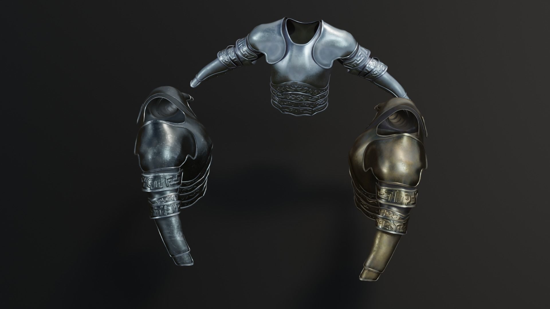 low poly battle armor  Low-poly 3D model_16