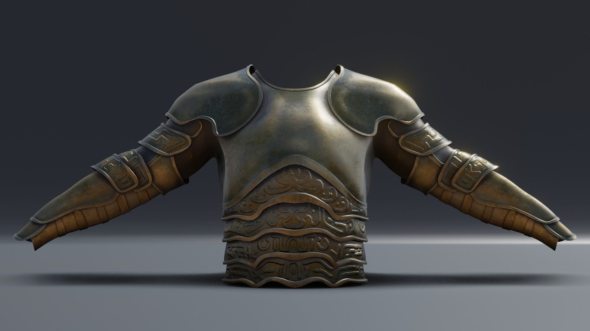 low poly battle armor  Low-poly 3D model_4