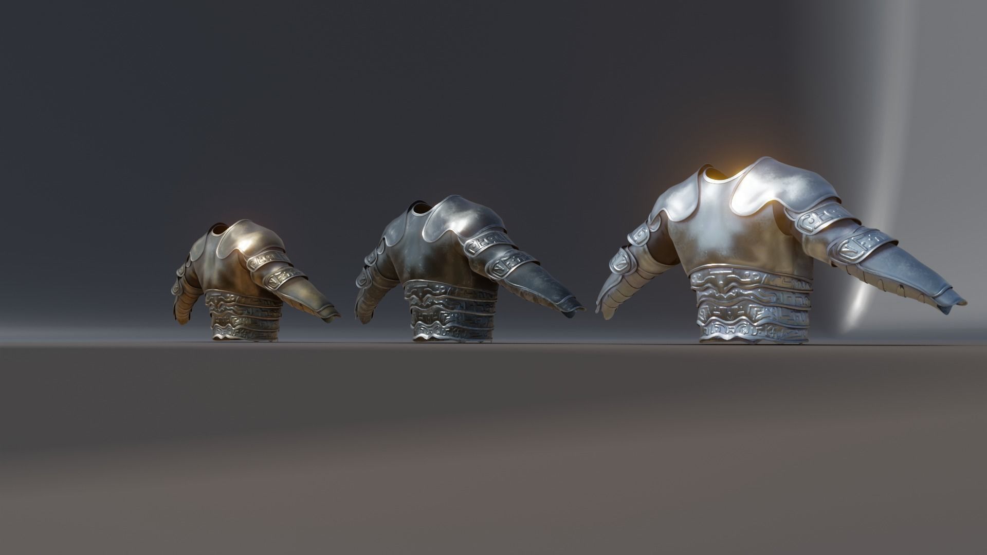 low poly battle armor  Low-poly 3D model_9