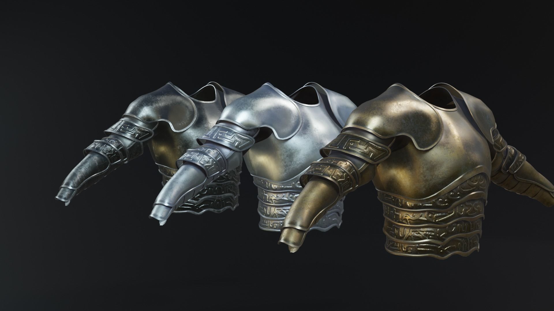 low poly battle armor  Low-poly 3D model_13