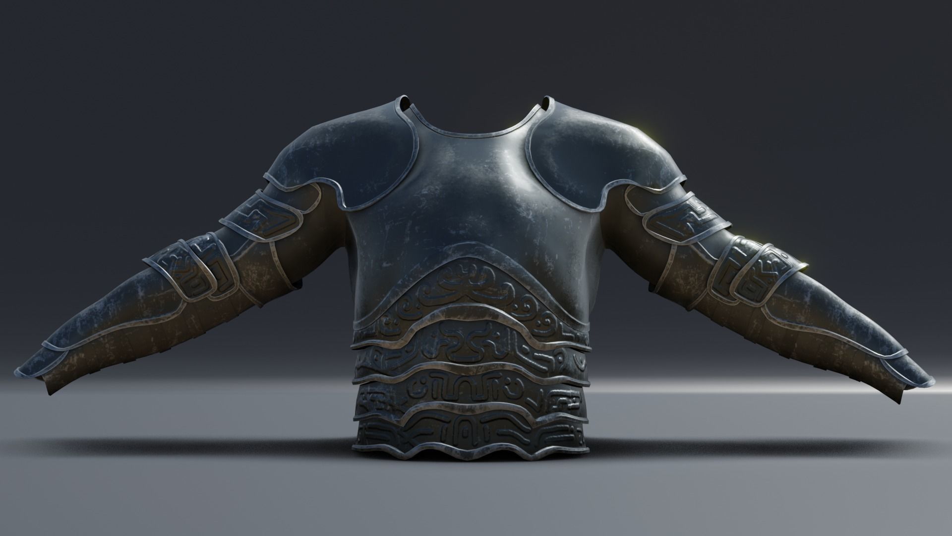 low poly battle armor  Low-poly 3D model_5
