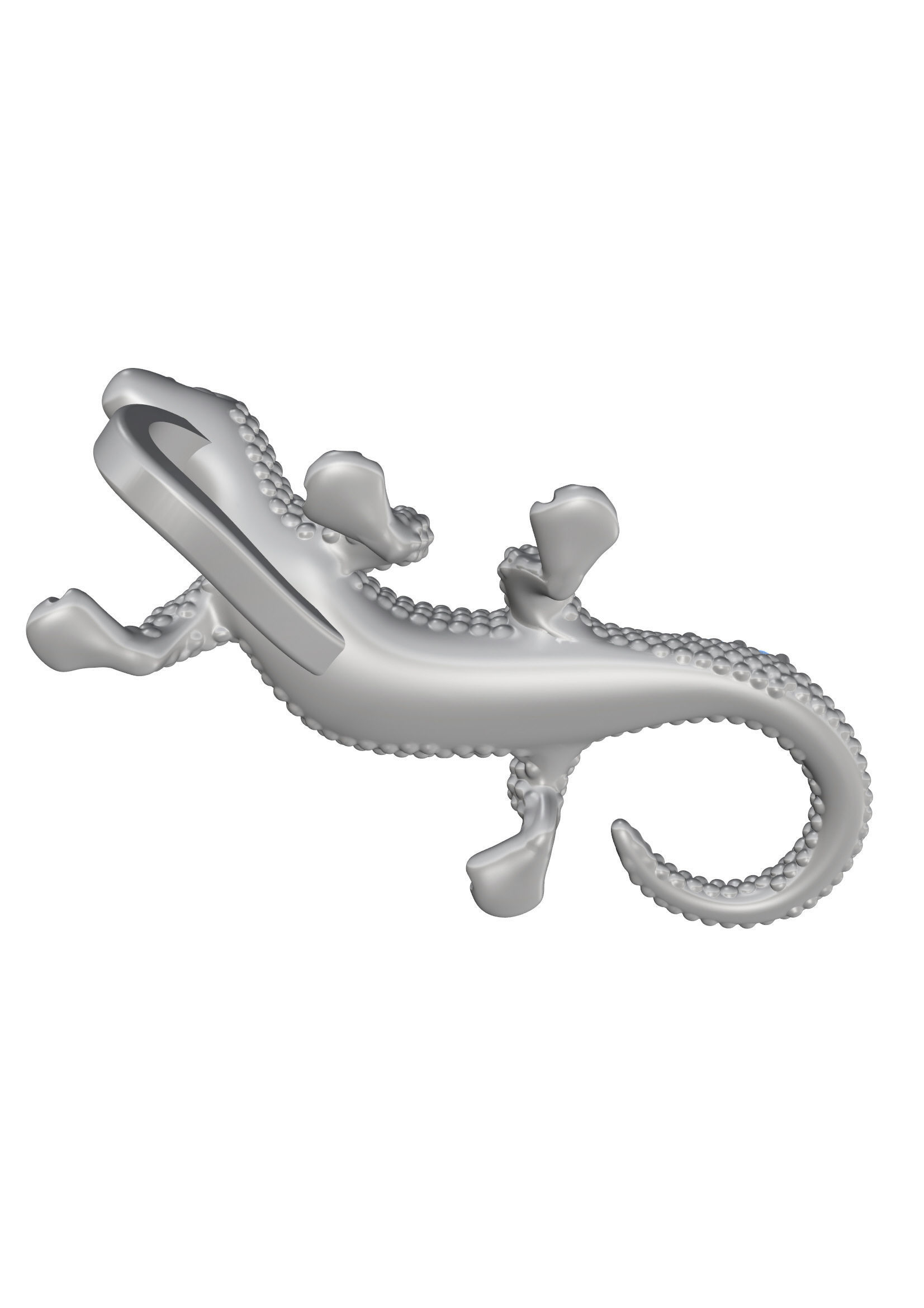Lizard Pendant 3D print model_15