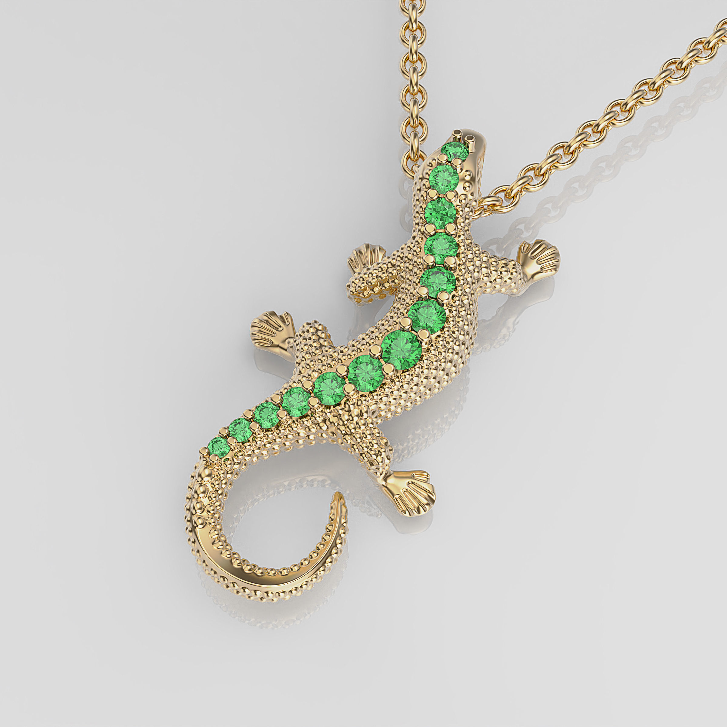 Lizard Pendant 3D print model_1