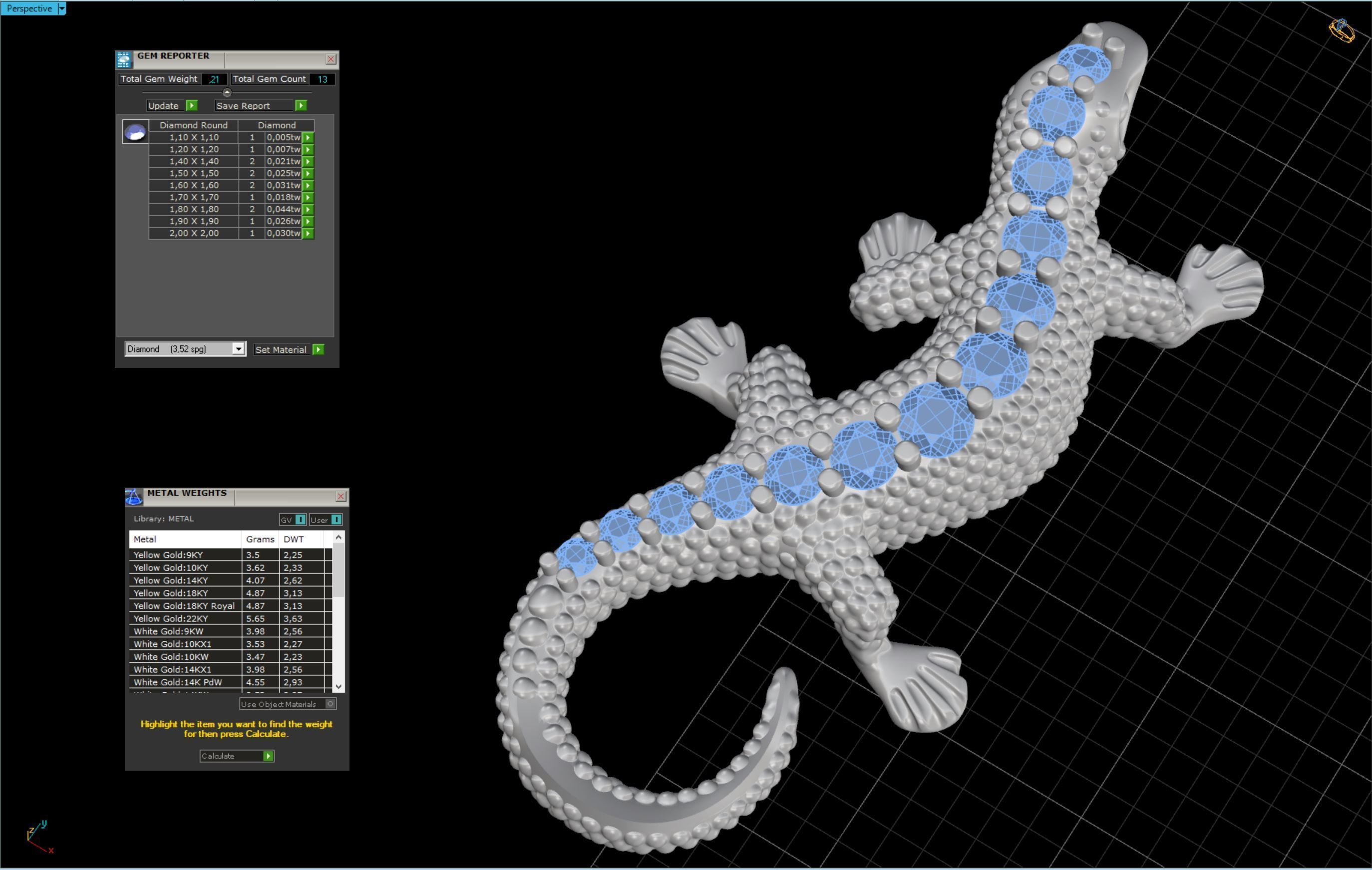 Lizard Pendant 3D print model_8