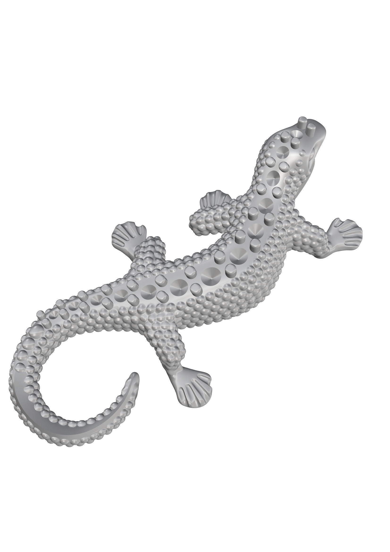Lizard Pendant 3D print model_7