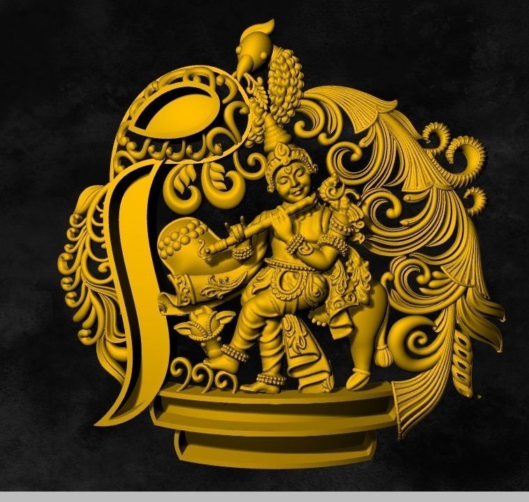 LORD KRISHNA LOCKET 3D model 3D printable CGTrader