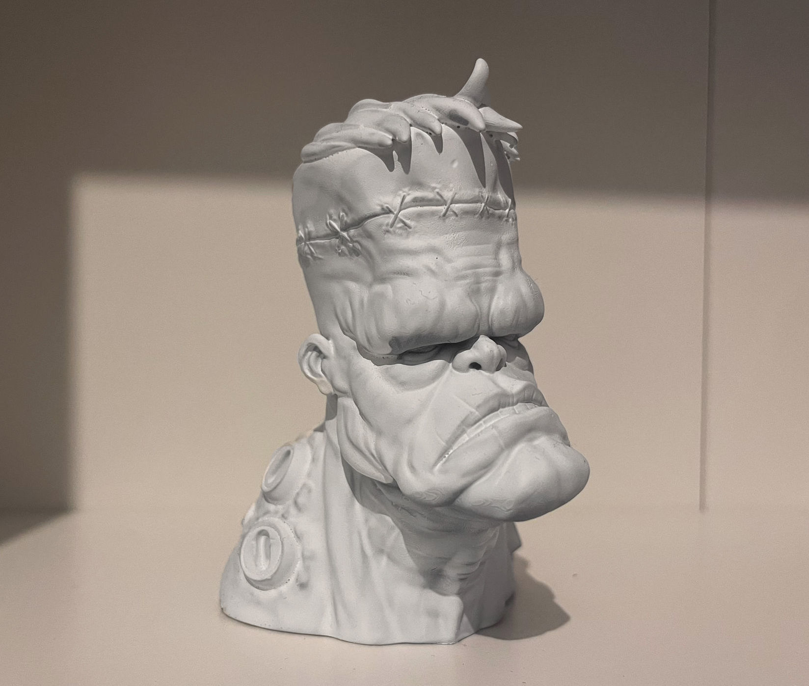 Frankenstein -Stylized Bust 3D print model_2