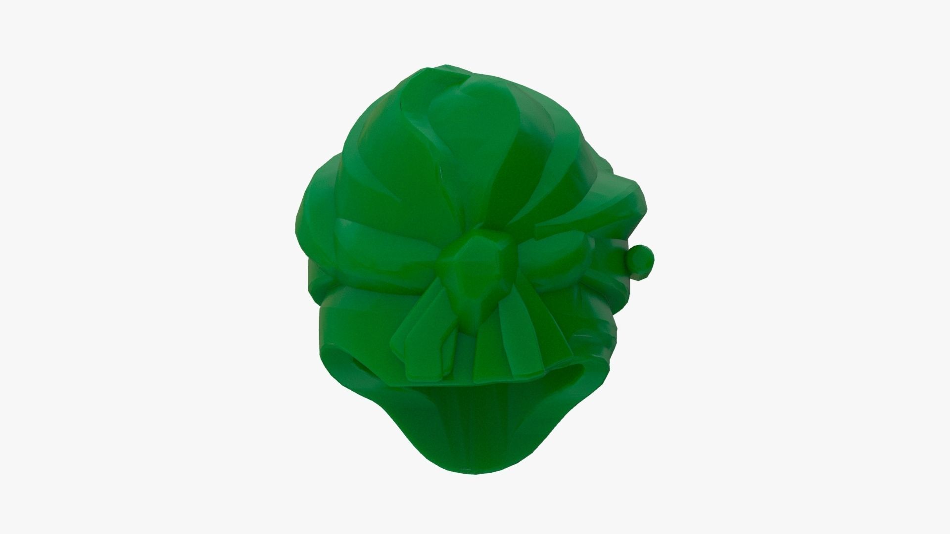 Realsize Lego Ninjago Head Low-poly 3D model_3