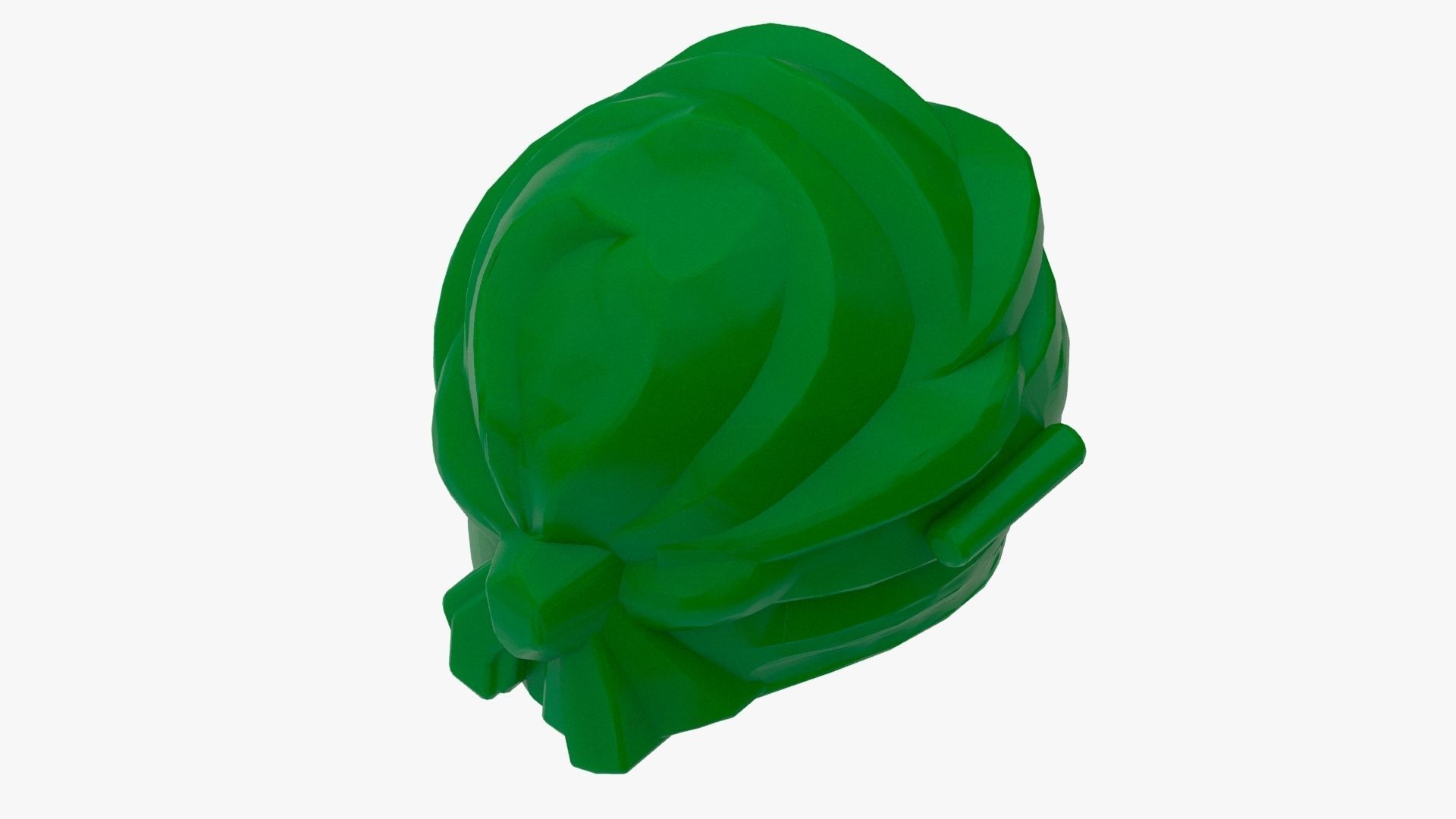 Realsize Lego Ninjago Head Low-poly 3D model_4
