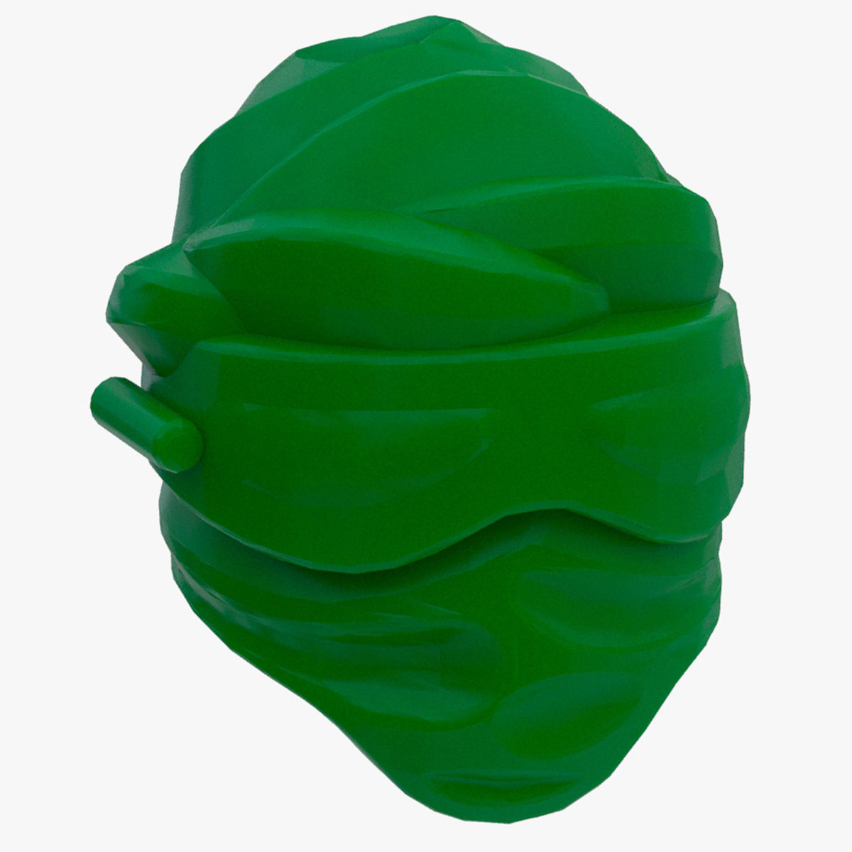 Realsize Lego Ninjago Head Low-poly 3D model_1