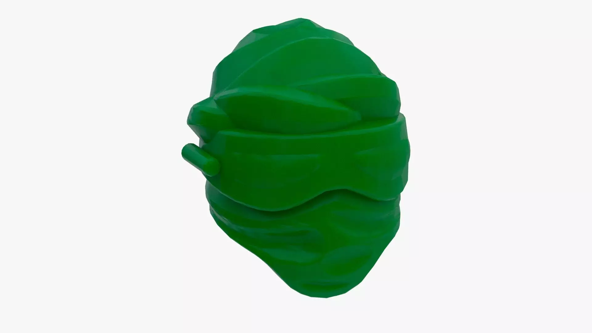 Realsize Lego Ninjago Head Low-poly 3D model_0