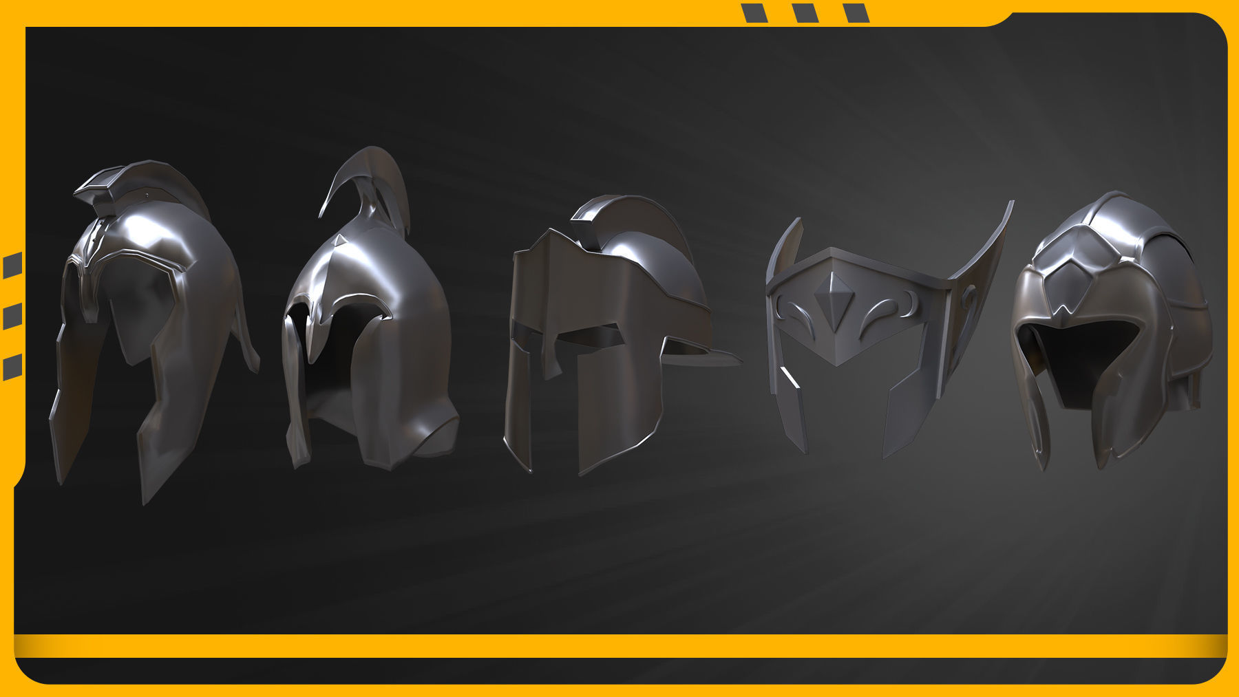 25 Helmet Basemesh Low-poly 3D model_6