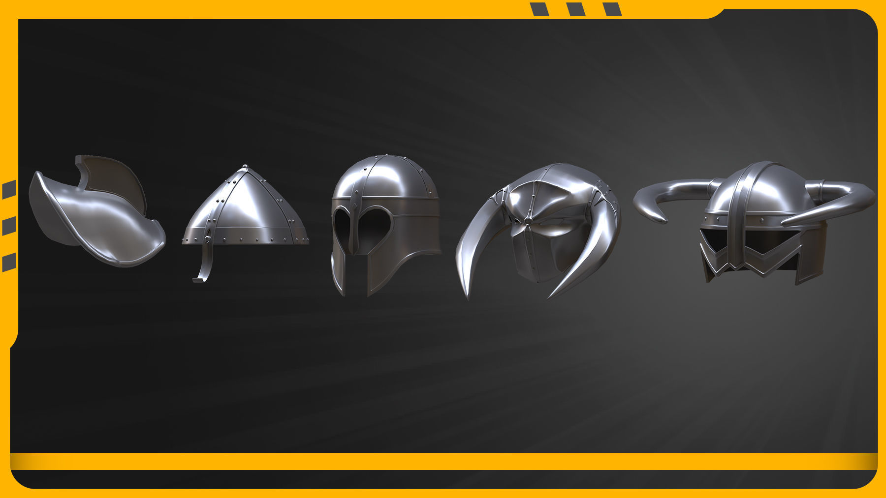 25 Helmet Basemesh Low-poly 3D model_8