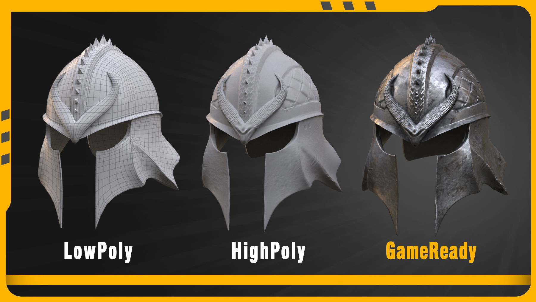 25 Helmet Basemesh Low-poly 3D model_2