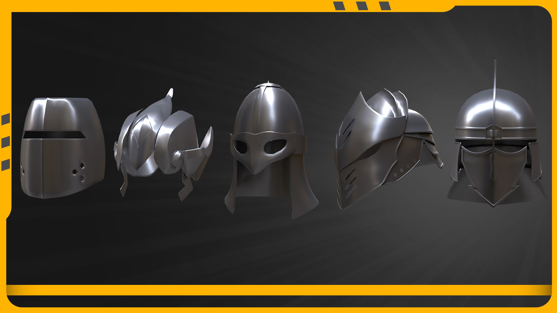 25 Helmet Basemesh Low-poly 3D model_7