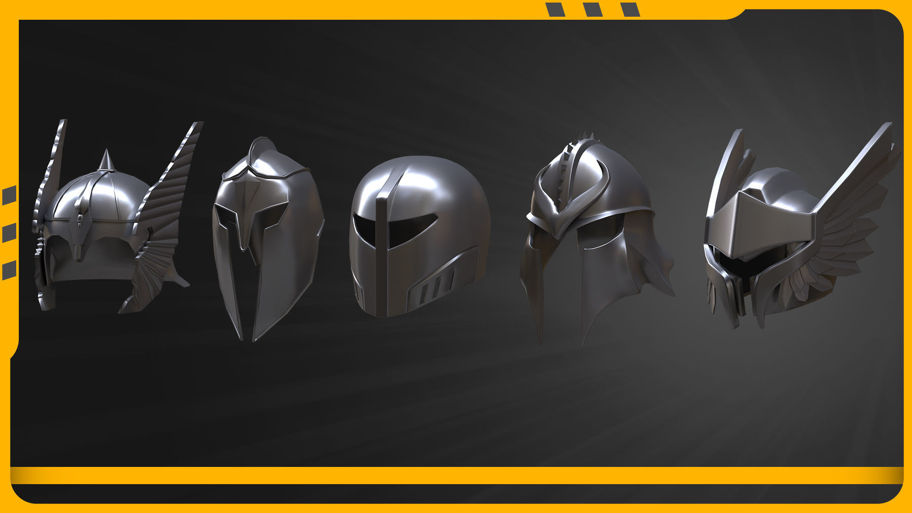 25 Helmet Basemesh Low-poly 3D model_5