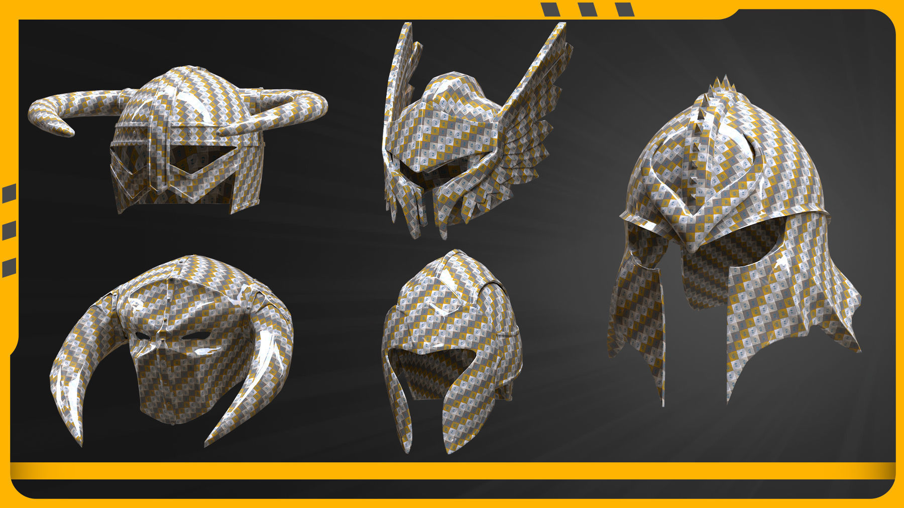 25 Helmet Basemesh Low-poly 3D model_3