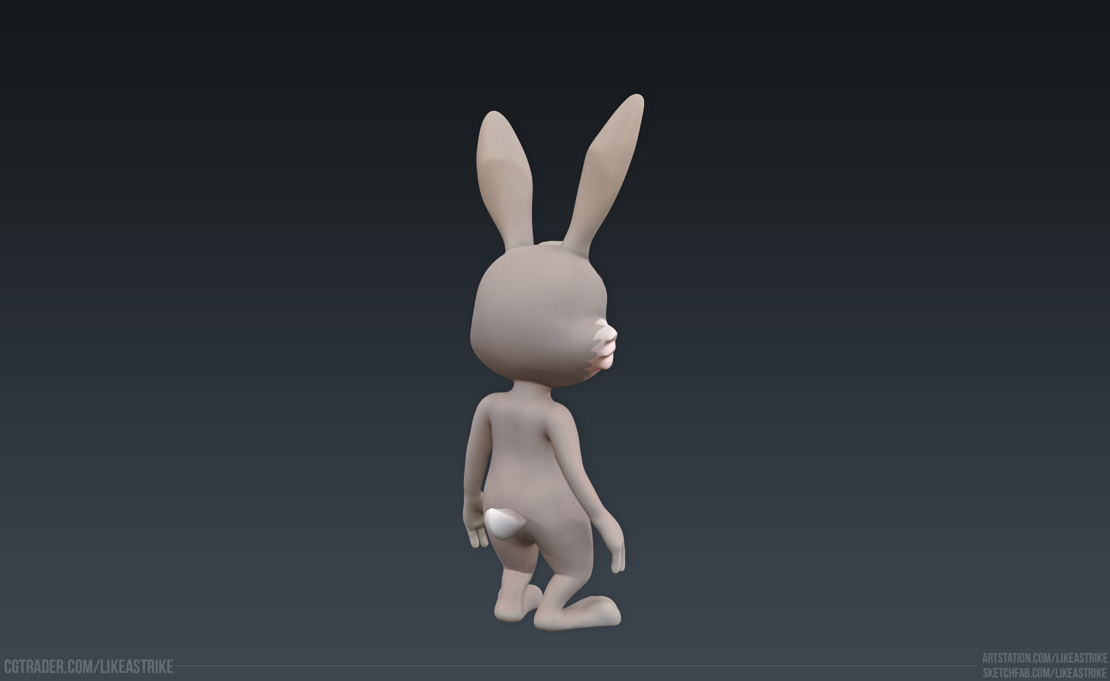 Bunny Modular  Rigged Animated Low-poly 3D model_18