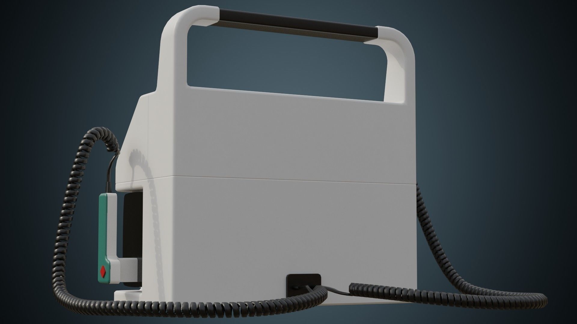 Defibrillator 1A Low-poly 3D model_3